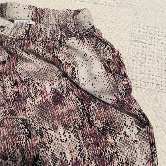 Jennifer Lopez animal floral print jogger pants large P 7073 - Picture 9 of 13